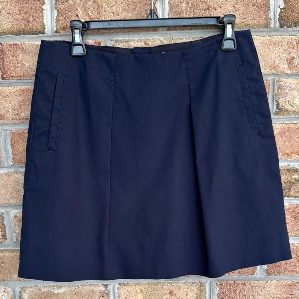 J Crew navy blue cotton miniskirt, size 6
